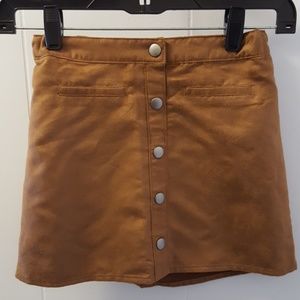 NWT girls suede skirt